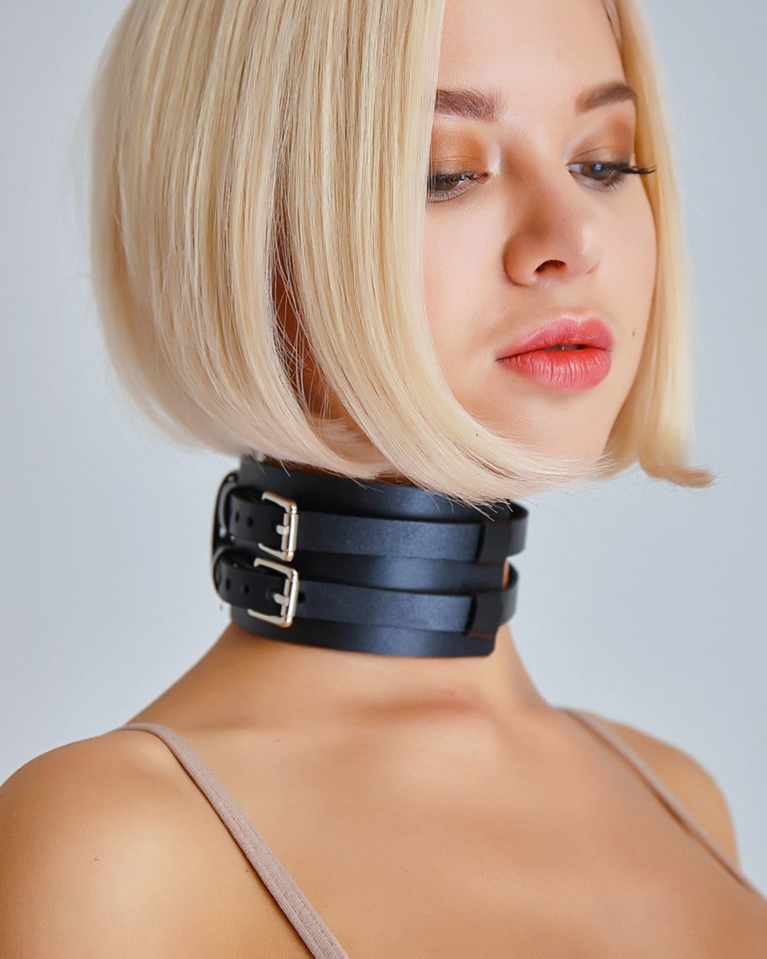 Leather Choker "Vex"