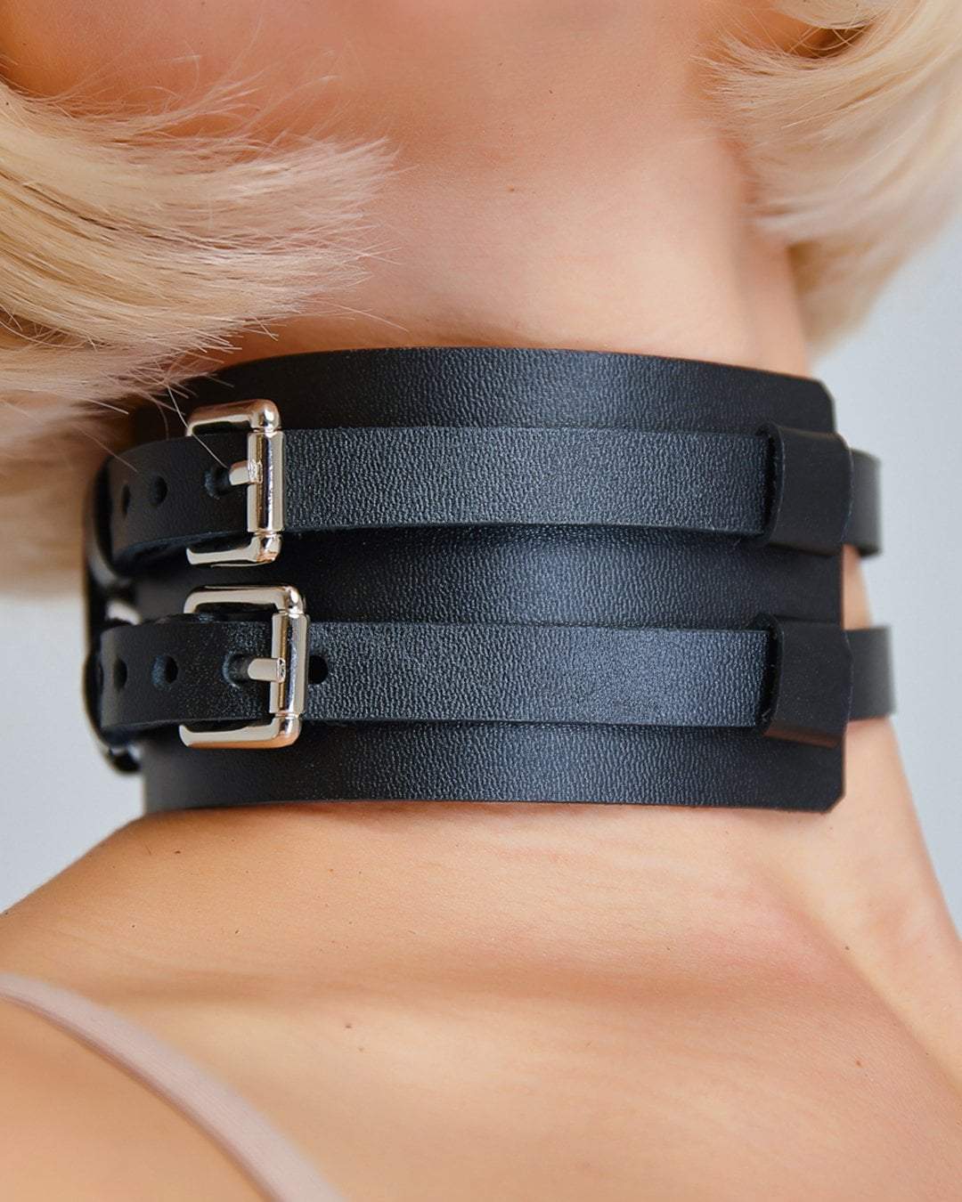 Leather Choker "Vex"