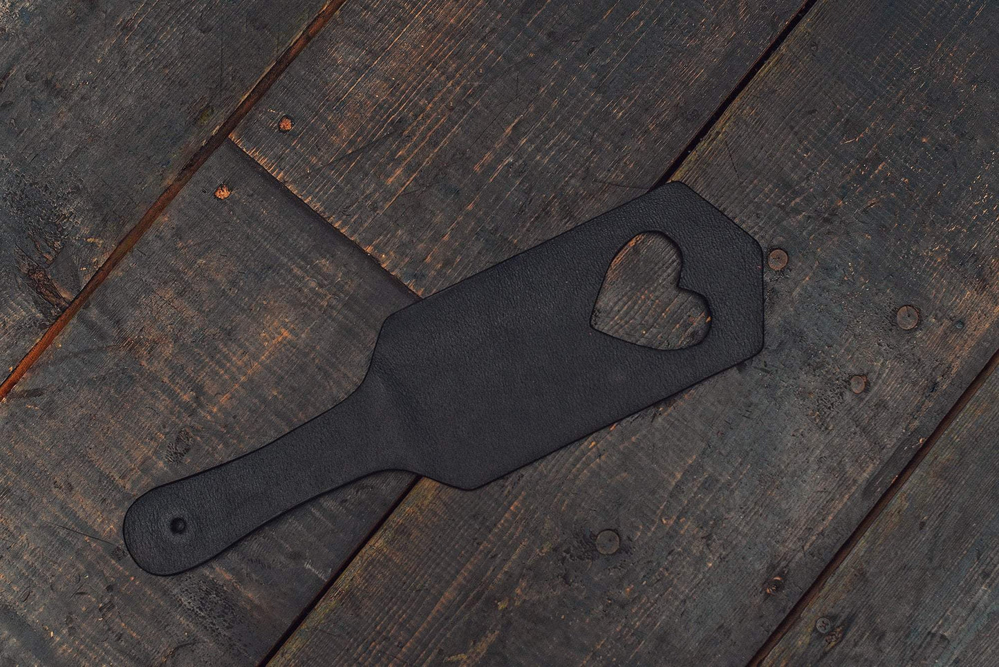 Leather Spanking Paddle "Heart"