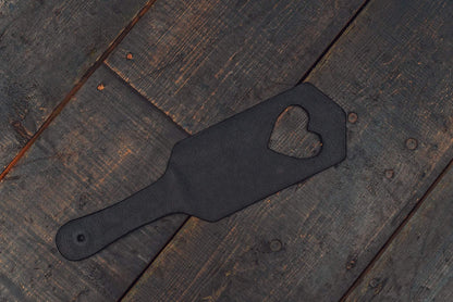 Leather Spanking Paddle "Heart"