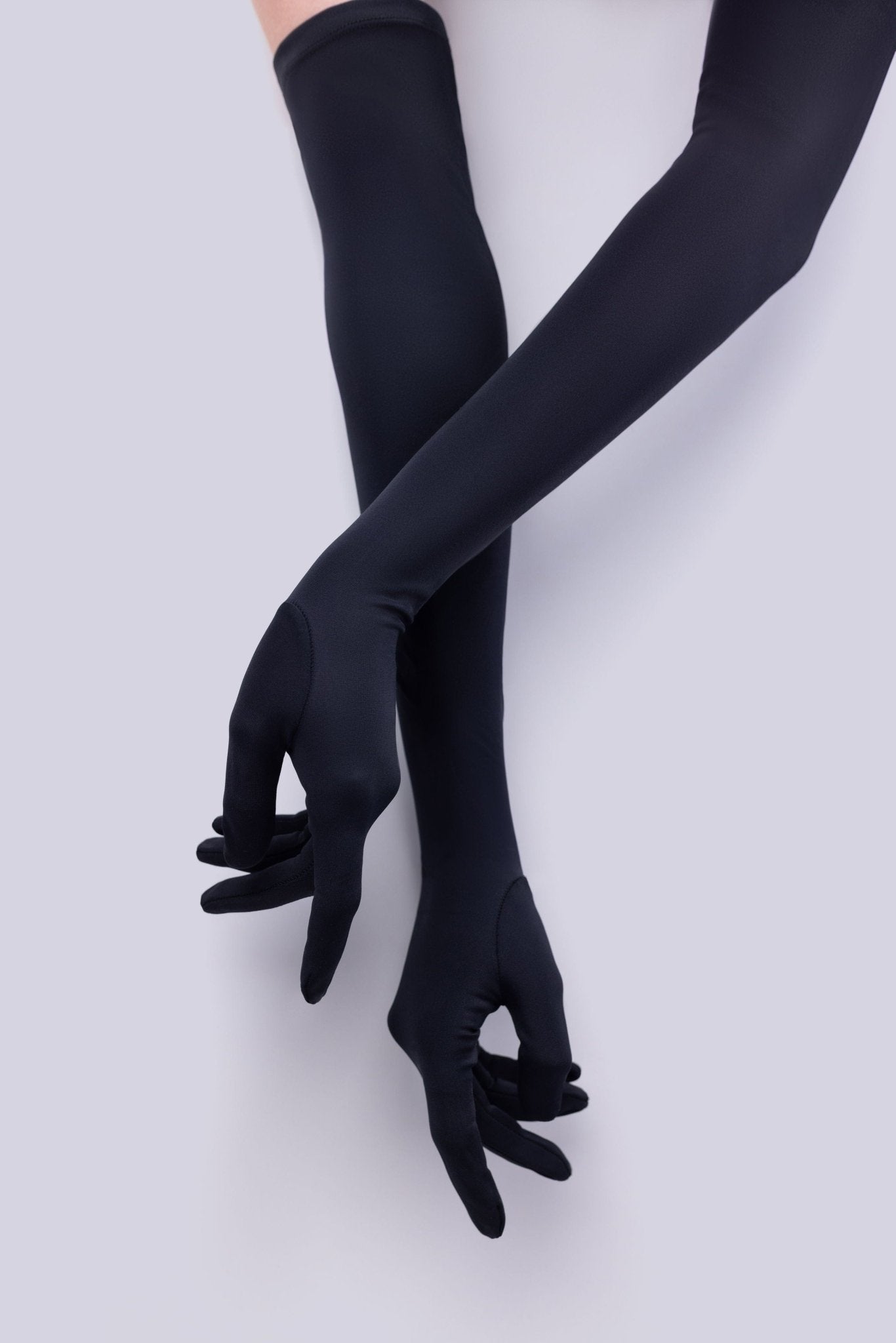 Long Matte Skin-Tight Gloves